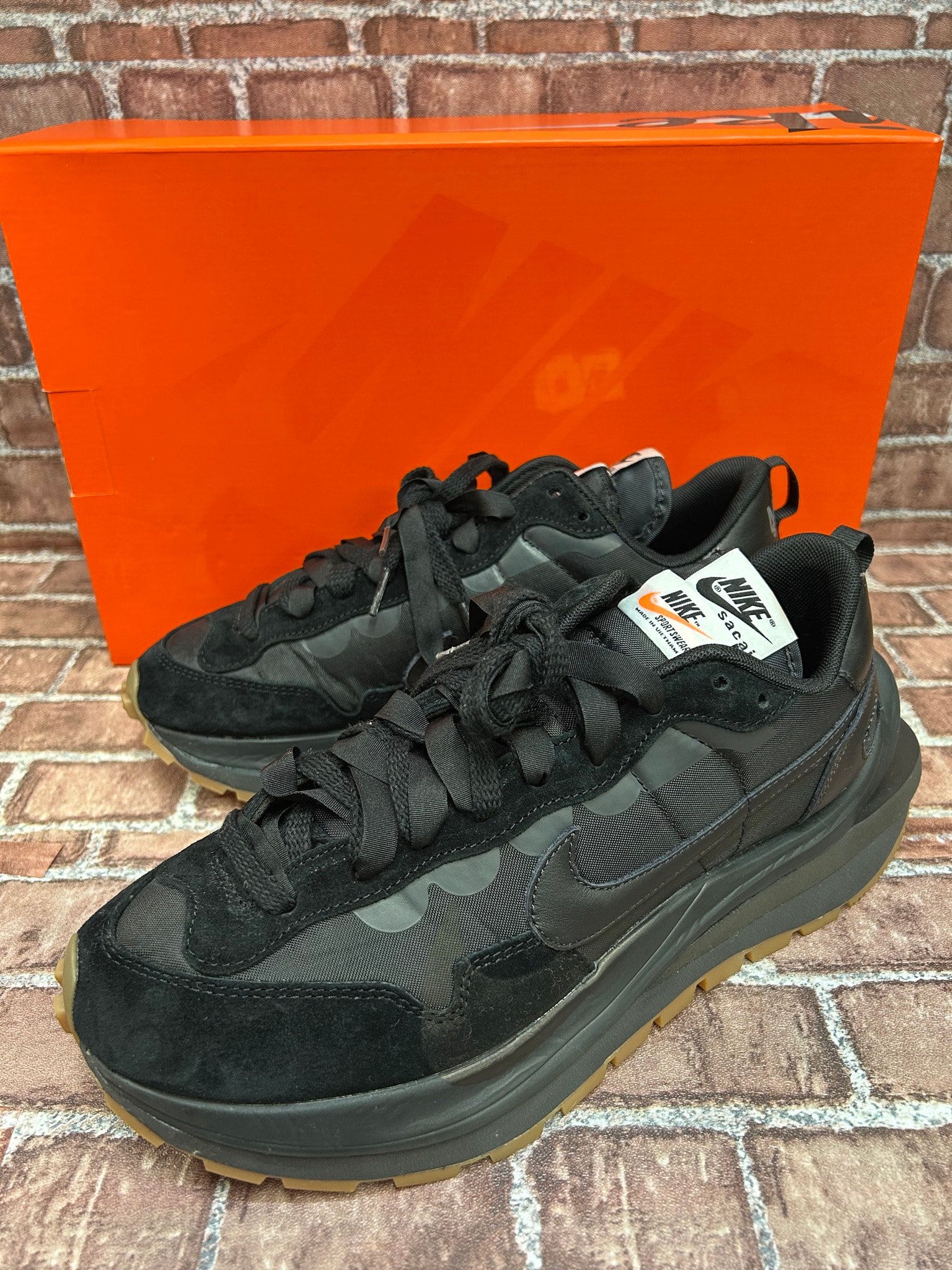 sacai × Nike Vapor Waffle "Black Gum"