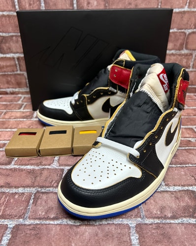 fragment design × UNION × Nike Air Jordan 1 High OG "Black/Varsity Red"