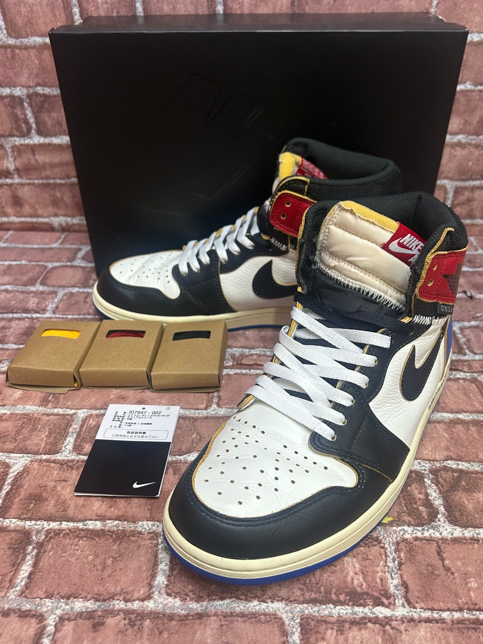 fragment design × UNION × Nike Air Jordan 1 High OG "Black/Varsity Red"