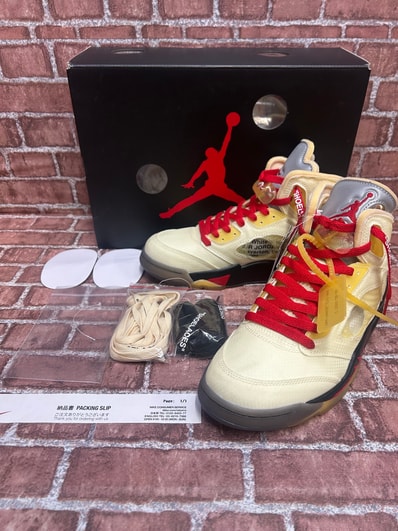 Off-White × Nike Air Jordan 5 "Sail"