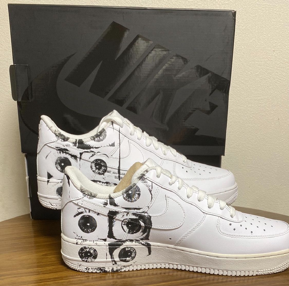 Supreme × COMME des GARCONS SHIRT × Nike Air Force 1 Low "White"