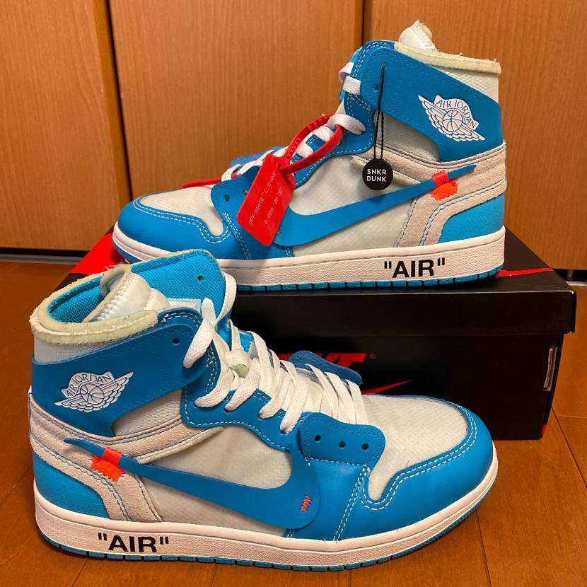 Off-White × Nike Air Jordan 1 High UNC "White/Dark Powder Blue"