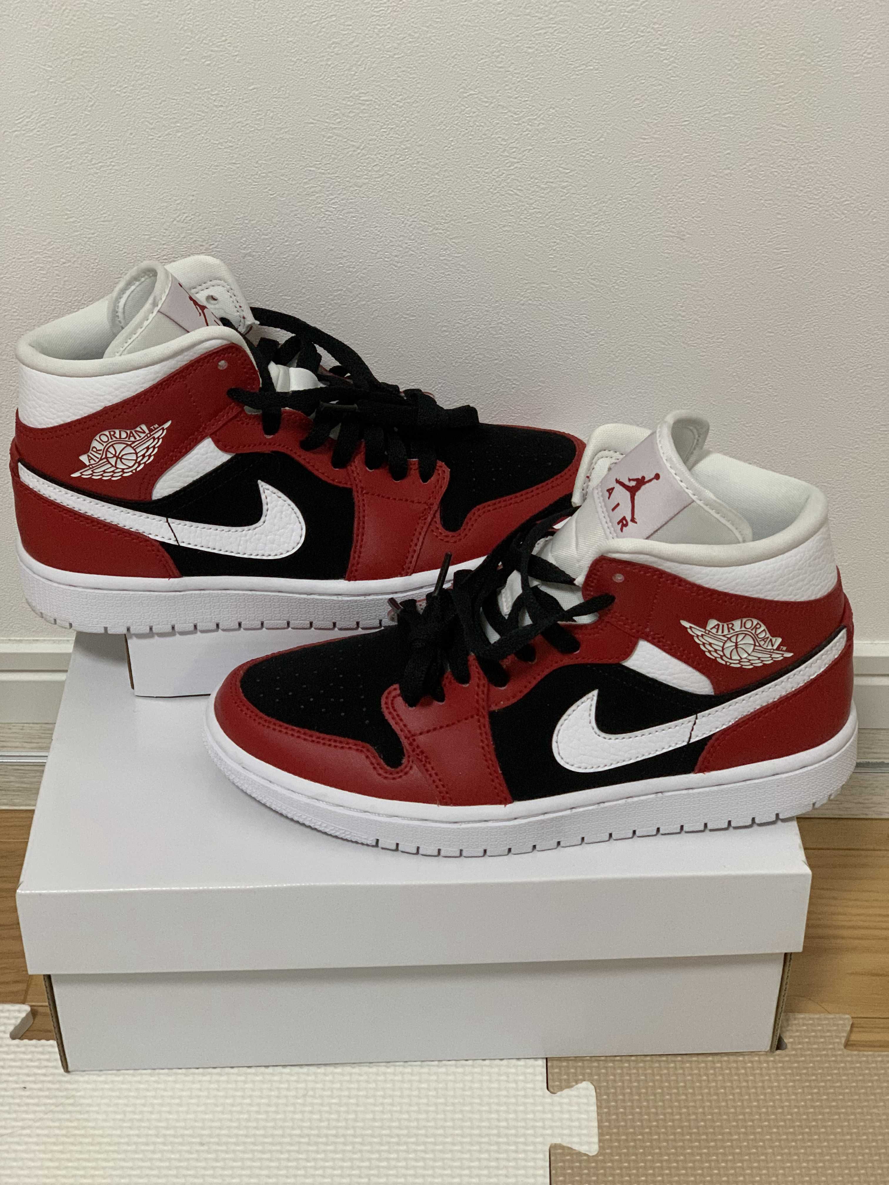 NIKE Women's AIR JORDAN 1 MID "GYM RED / BLACK /WHITE"