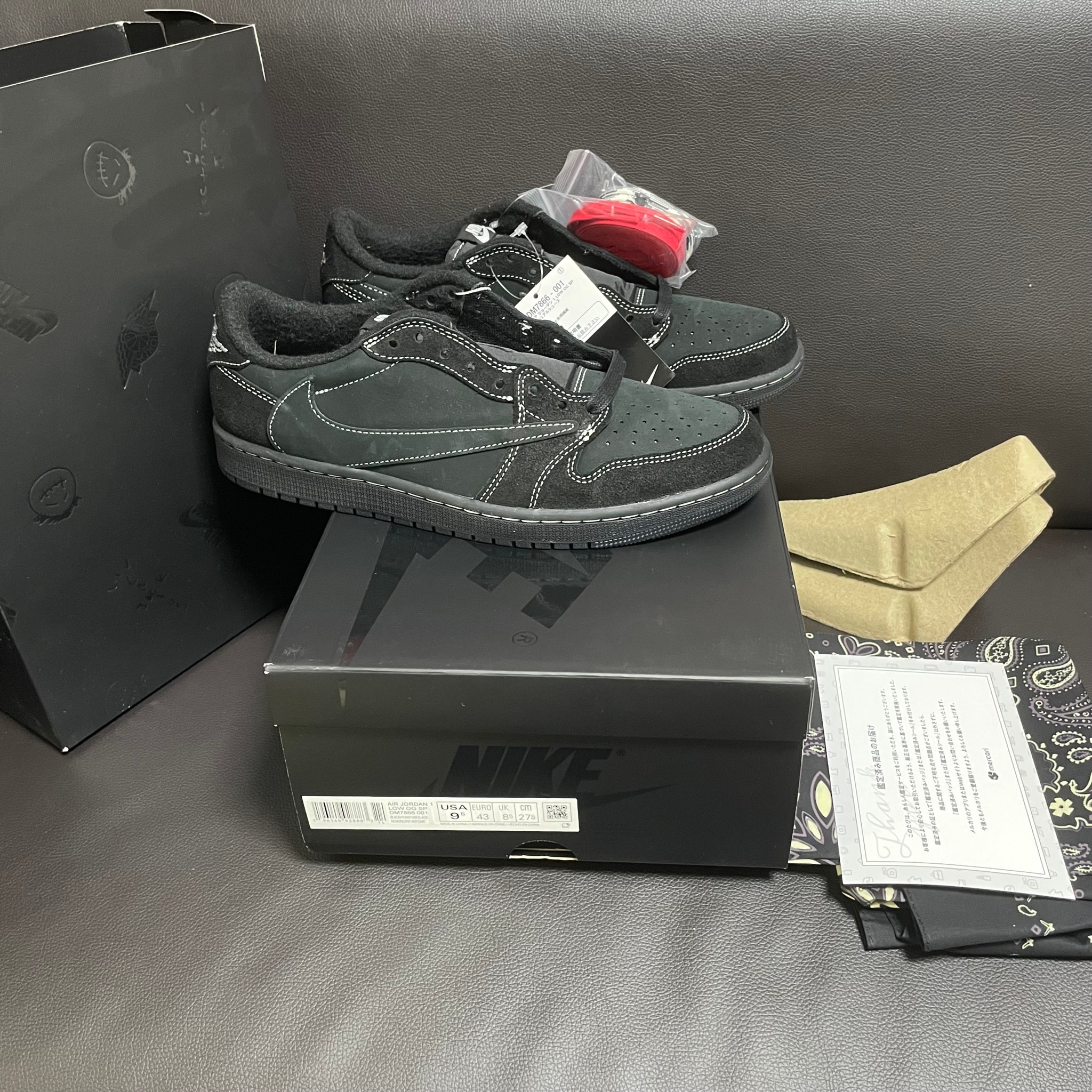 Travis Scott × Nike Air Jordan 1 Low OG SP "Black Phantom"