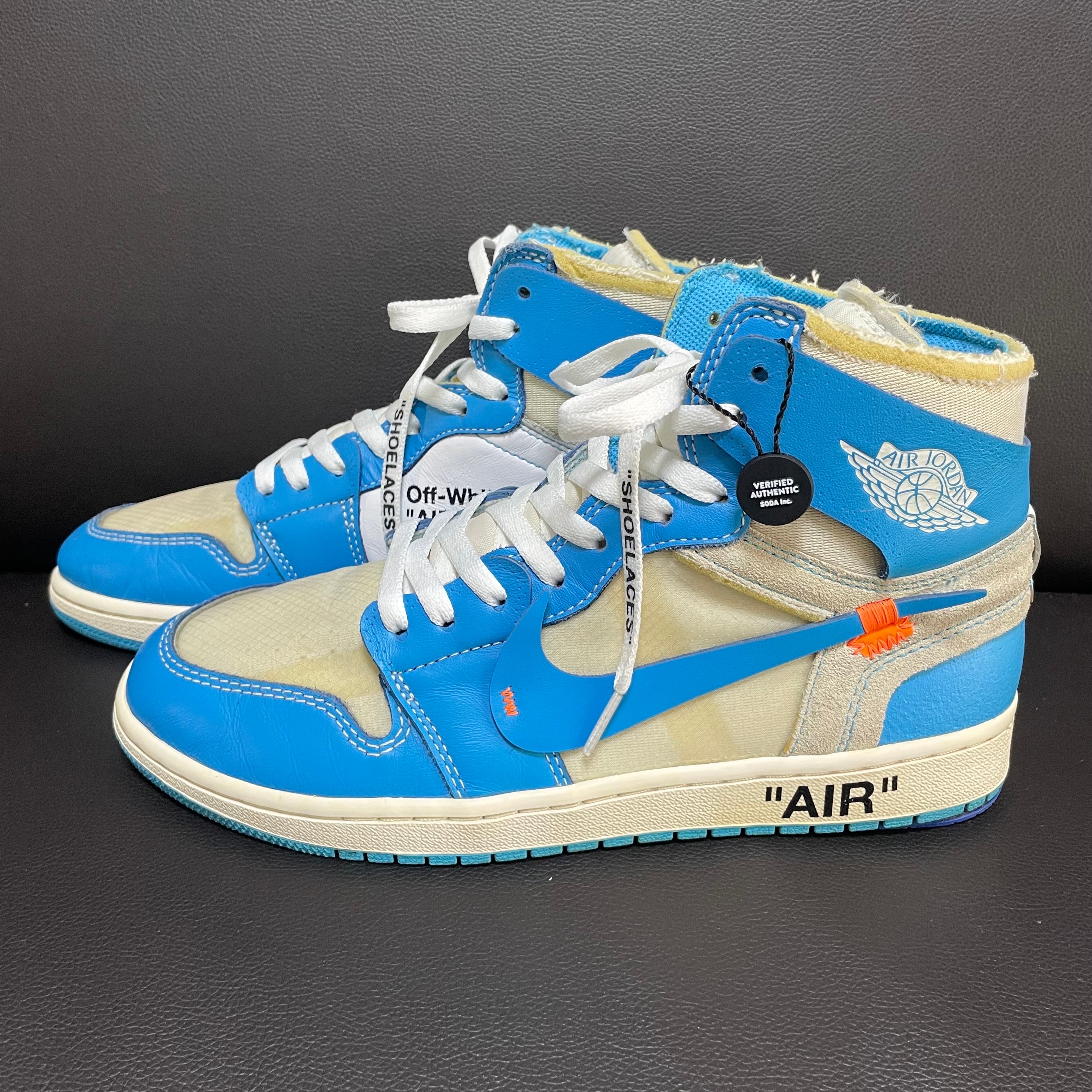 Off-White × Nike Air Jordan 1 High UNC "White/Dark Powder Blue"