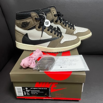 Travis Scott × Nike Air Jordan 1 Retro High OG TS SP "Sail/Dark Mocha"