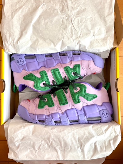 AMBUSH × Nike Air More Uptempo Low "Lilac and Apple Green"