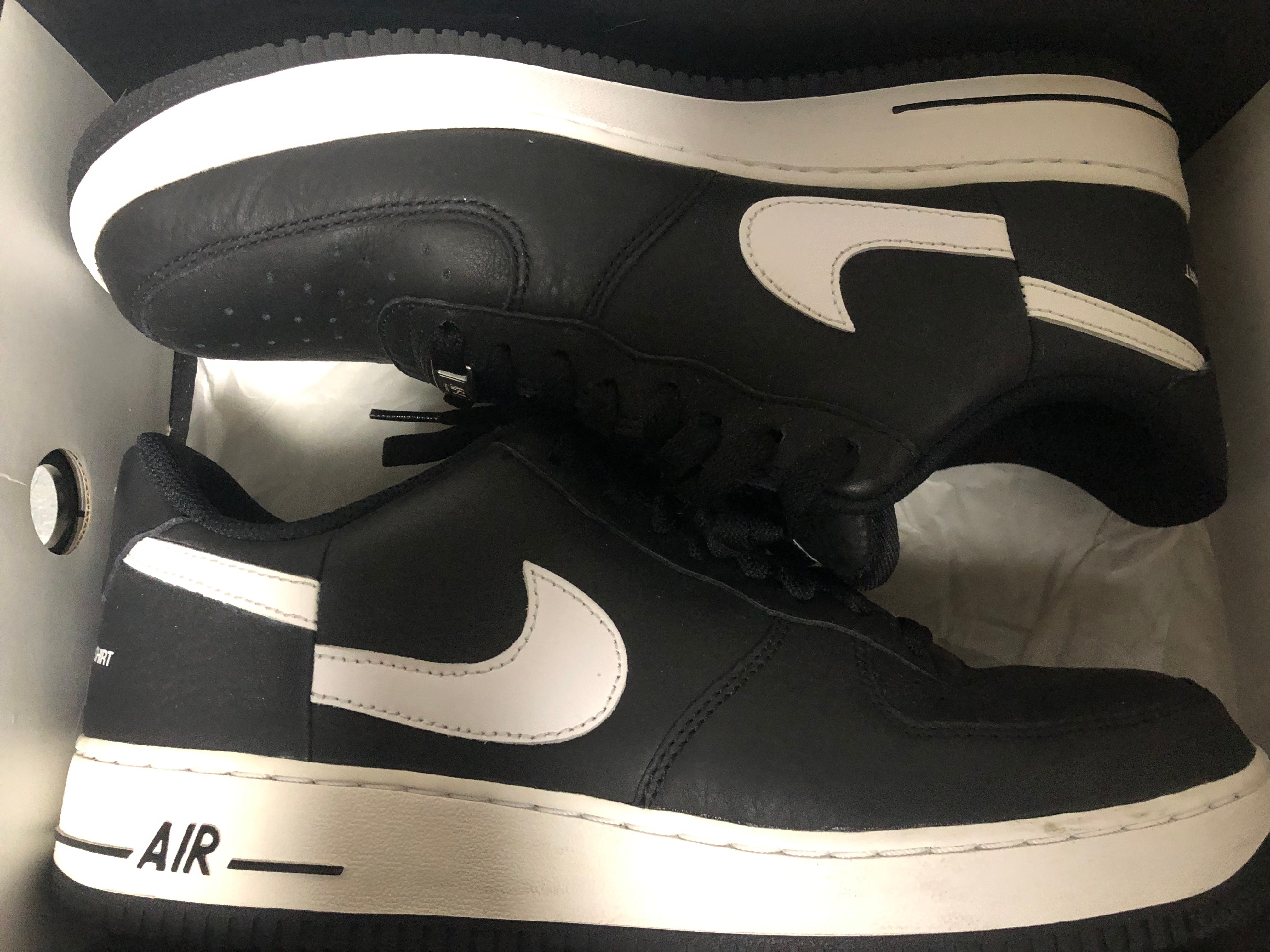 Supreme × COMME des GARCONS SHIRT × Nike Air Force 1 Low "Black/White" (2018)