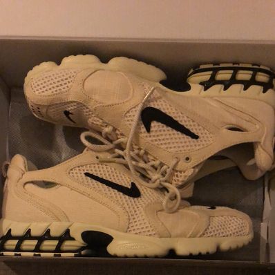 Stussy × Nike Air Zoom Spiridon CG 2 "Fossil/Black"