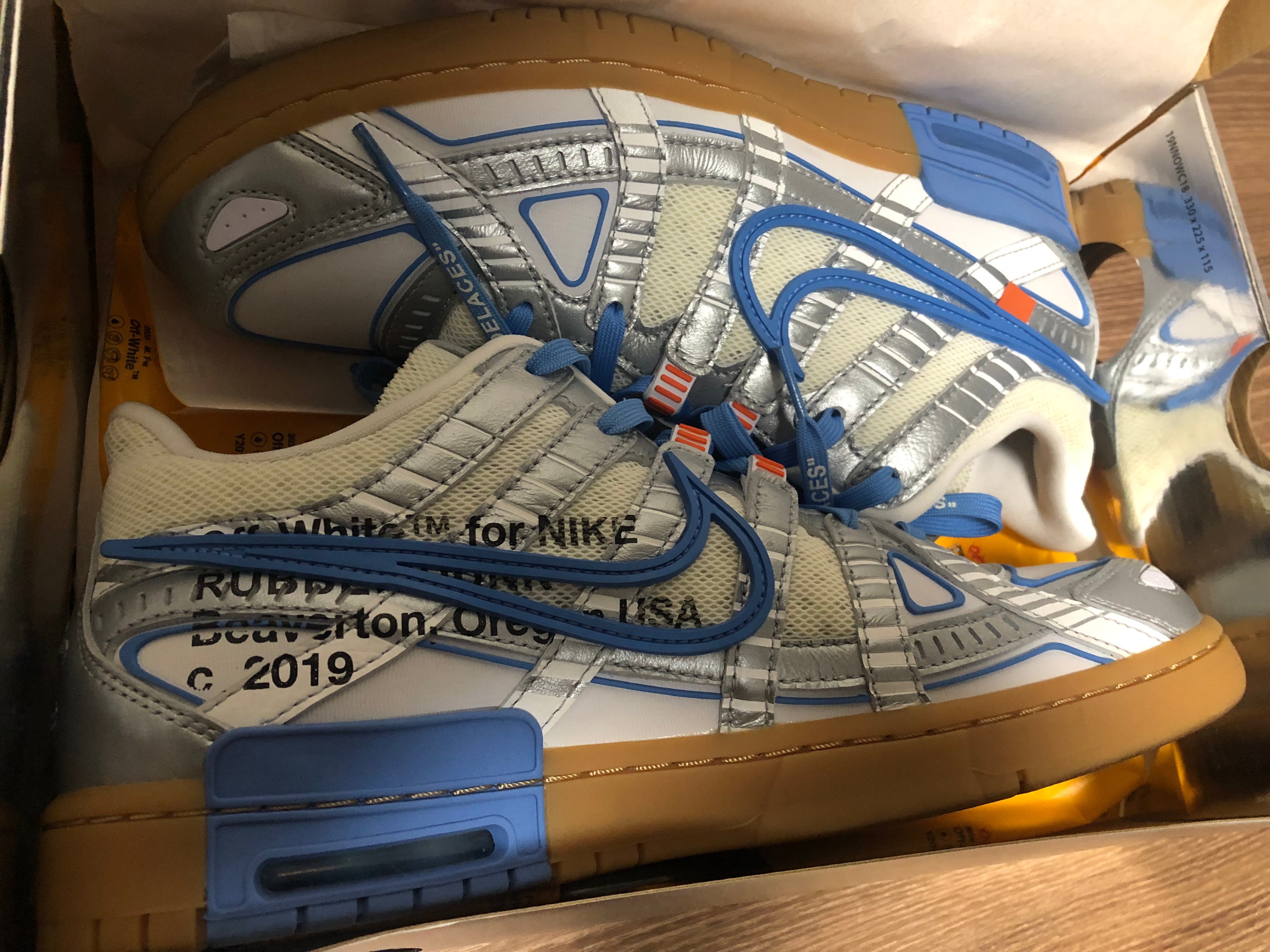 Off-White × Nike Air Rubber Dunk "White/University Blue"