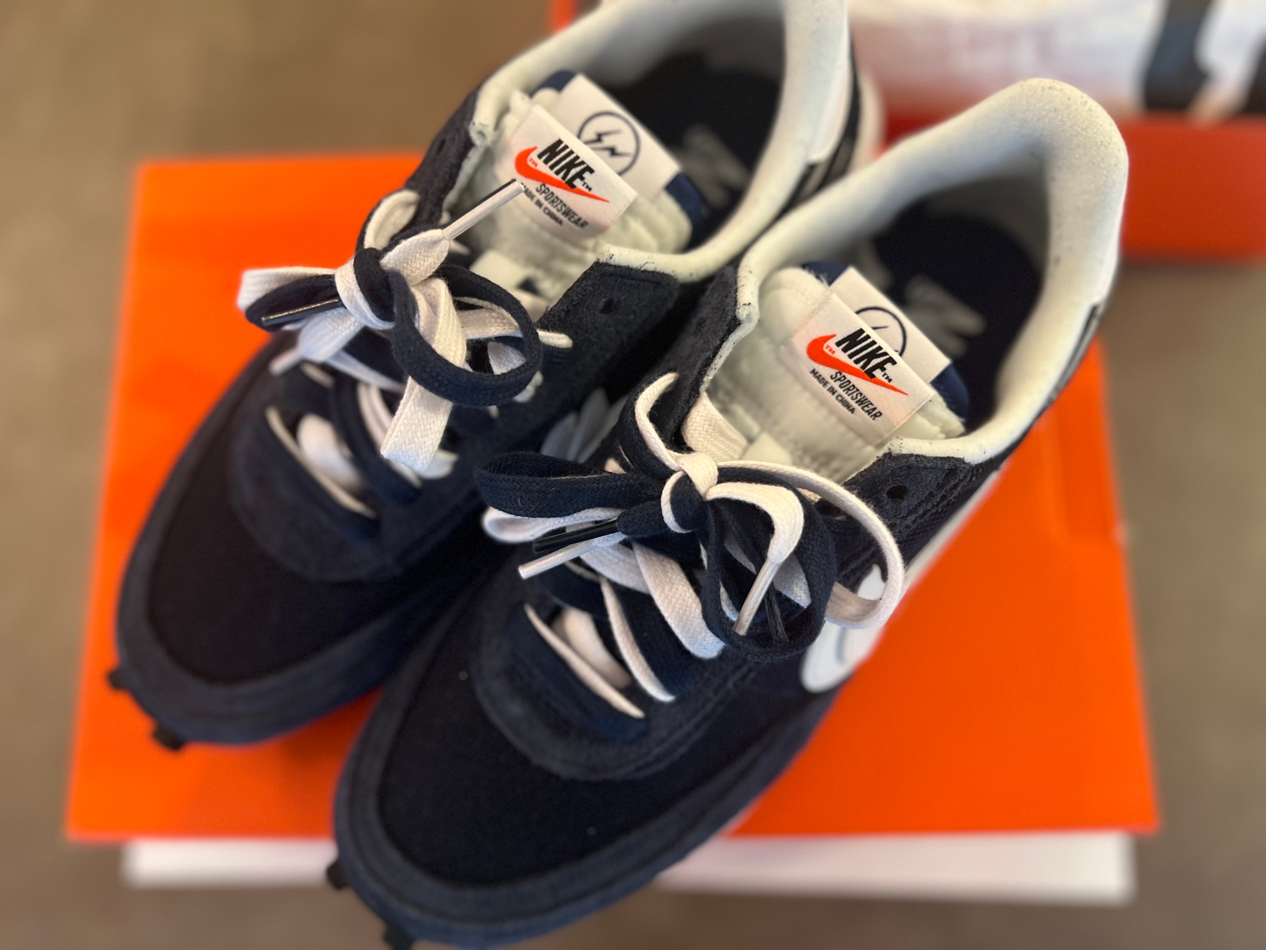 fragment design × sacai × Nike LD Waffle "Blackended Blue"