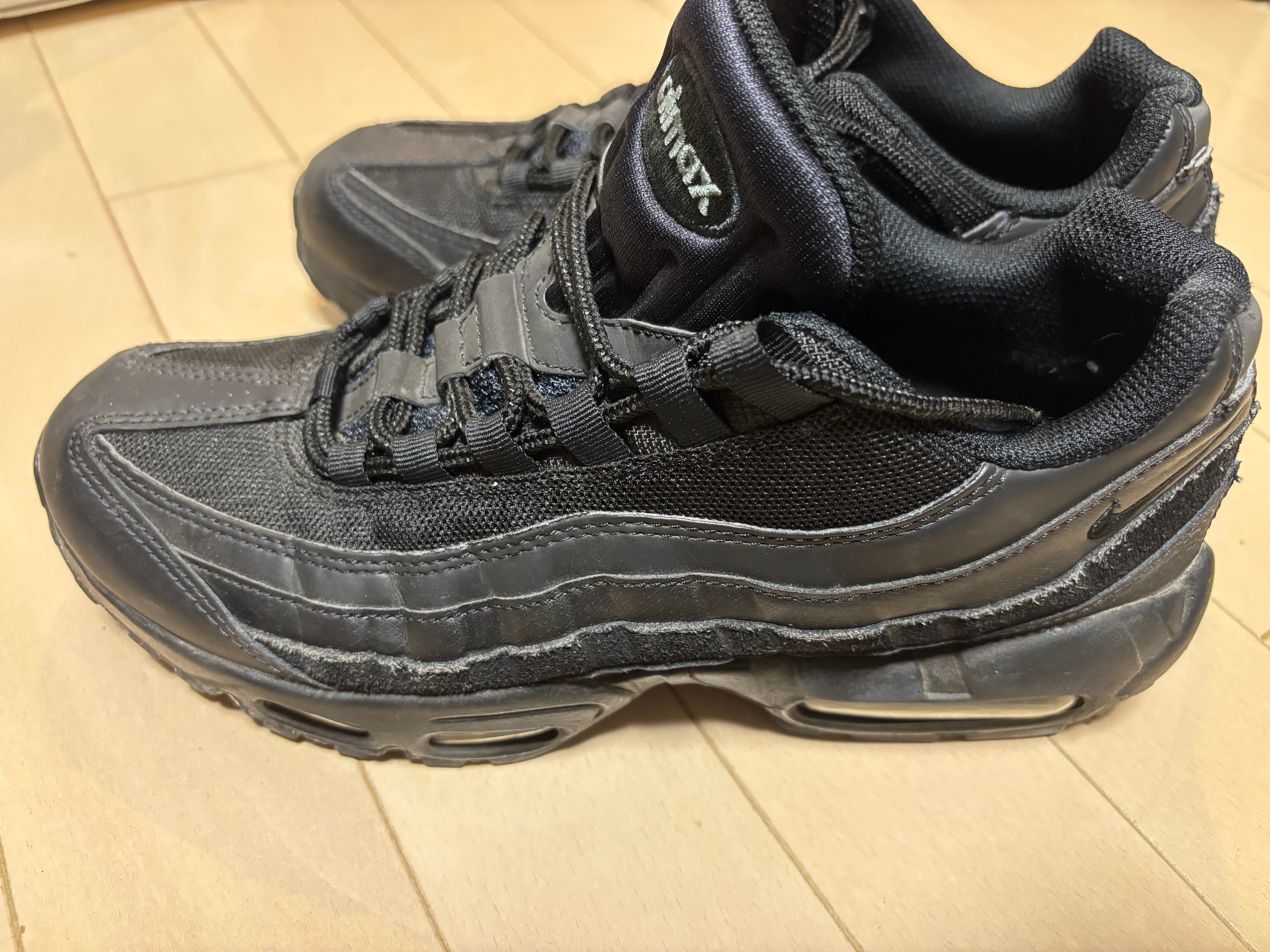 Nike Air Max 95 Big Bubble Leather "Triple Black"
