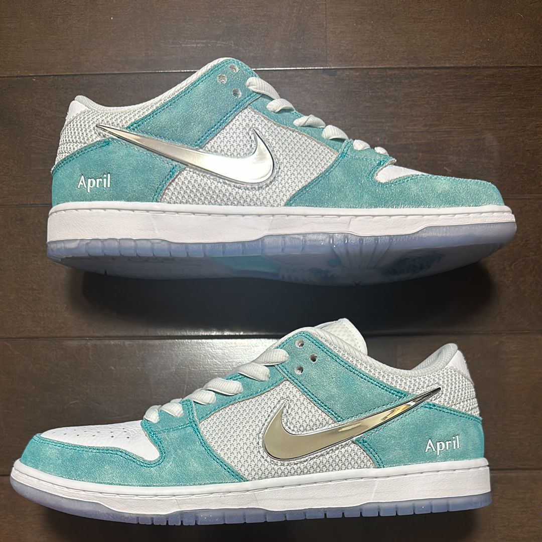 APRIL SKATEBOARDS × Nike SB Dunk Low Pro QS "White and Multi-Color"