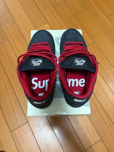 Supreme × Nike SB Dunk Low "Black" (25FW Week2)