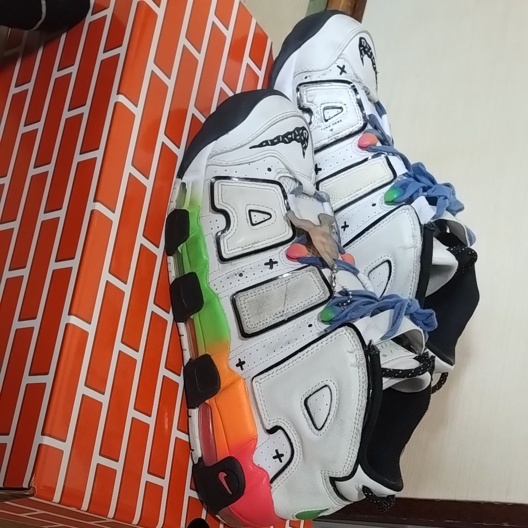 Nike Air More Uptempo 96 Ghost "White/Blue/Orange Green"