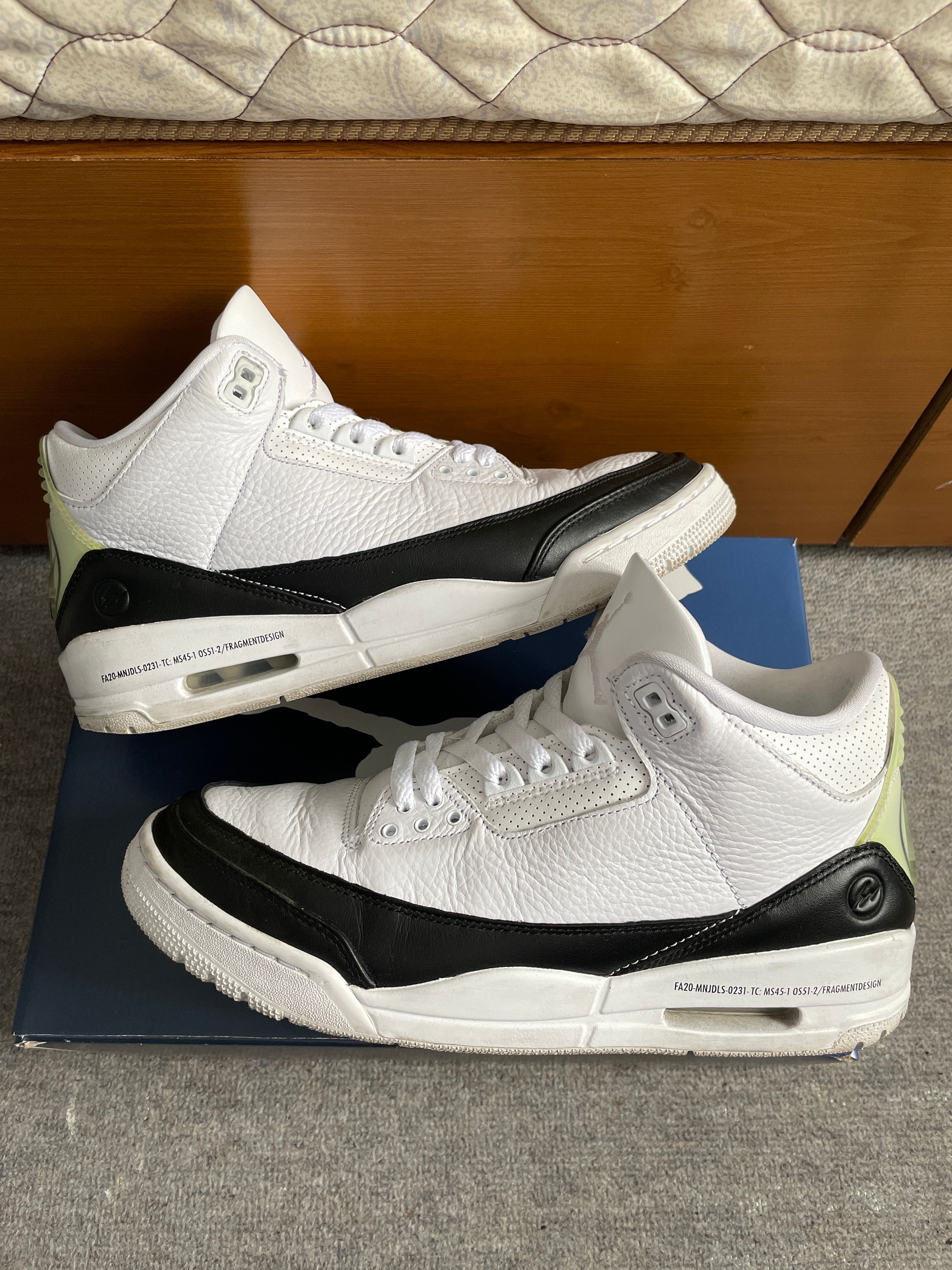 Fragment × Nike Air Jordan 3 "White/Black"