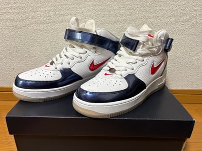 Nike Air Force 1 Mid QS "University Red and Midnight Navy"