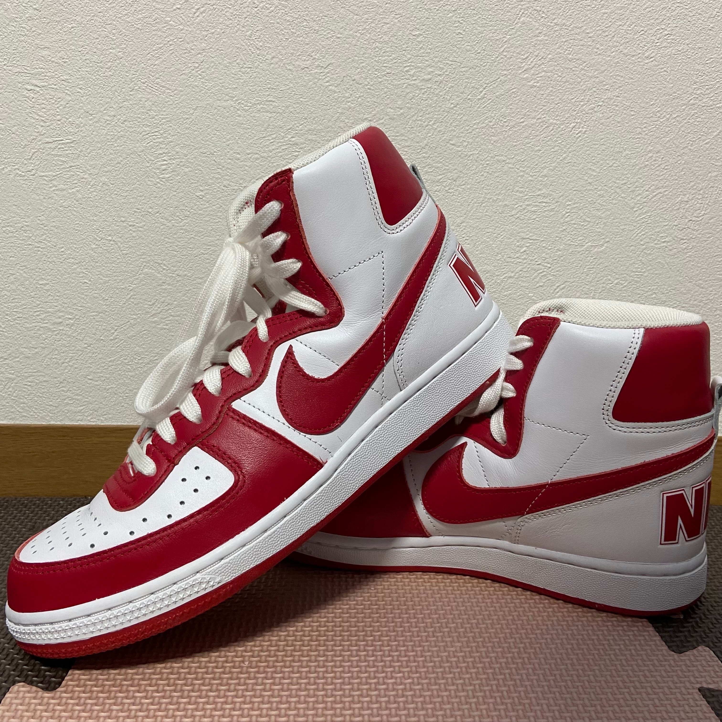 ナイキ ターミネーター ハイ "ユニバーシティレッド アンド ホワイト"