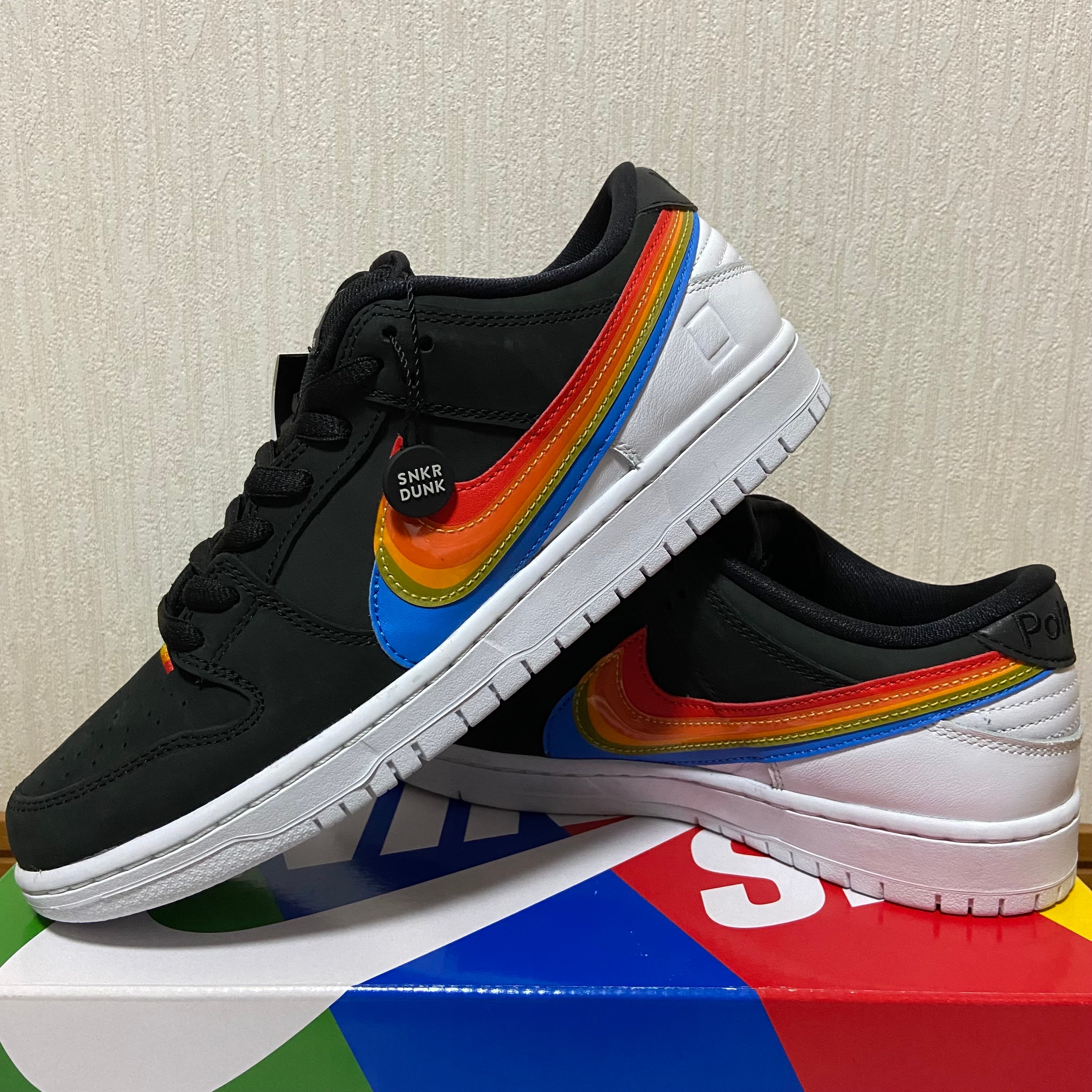 ポラロイド × ナイキ SB ダンク ロー プロ QS "ブラック/ホワイト"
