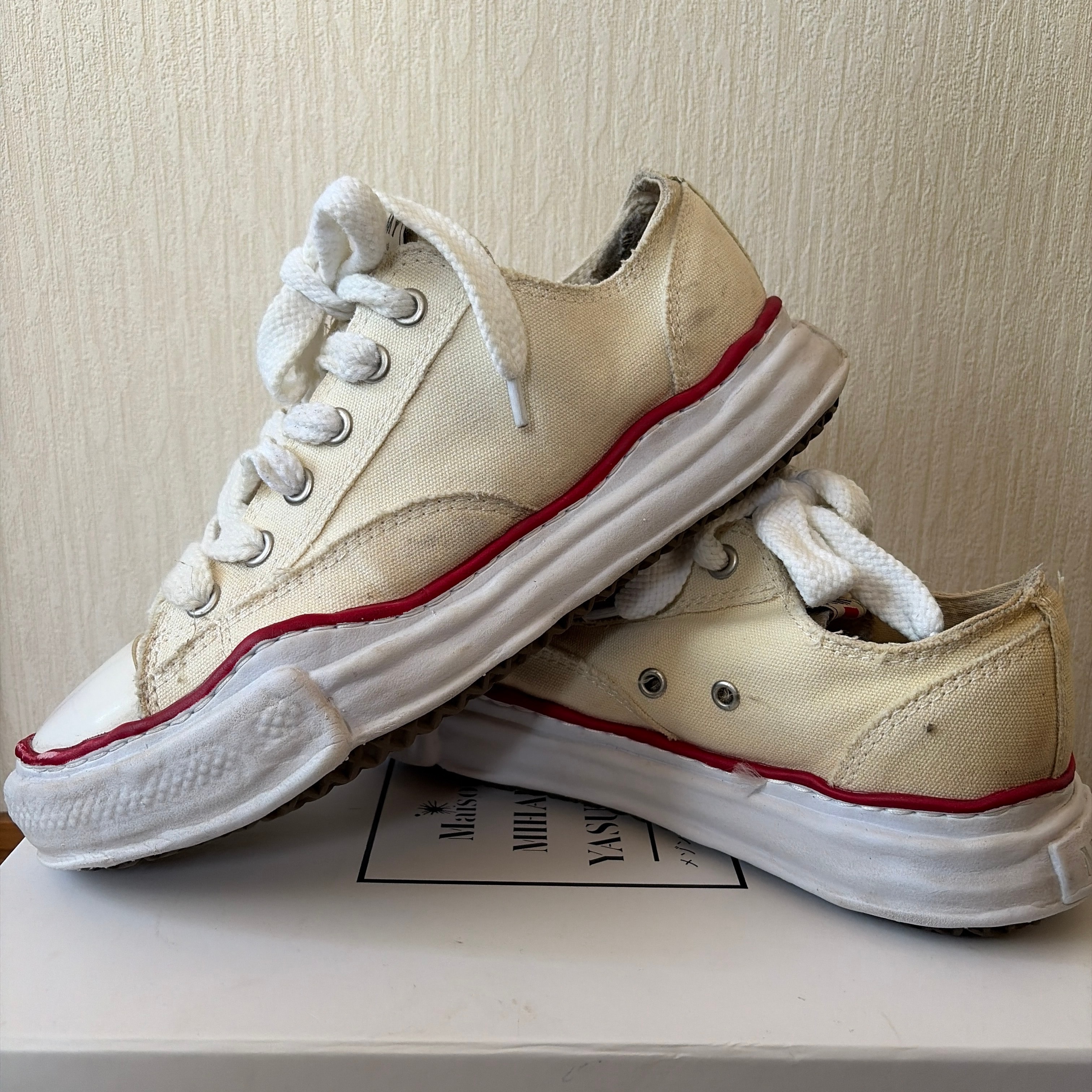 Maison MIHARA YASUHIRO PETERSON OG Sole Canvas Low-top Sneaker "Natural"
