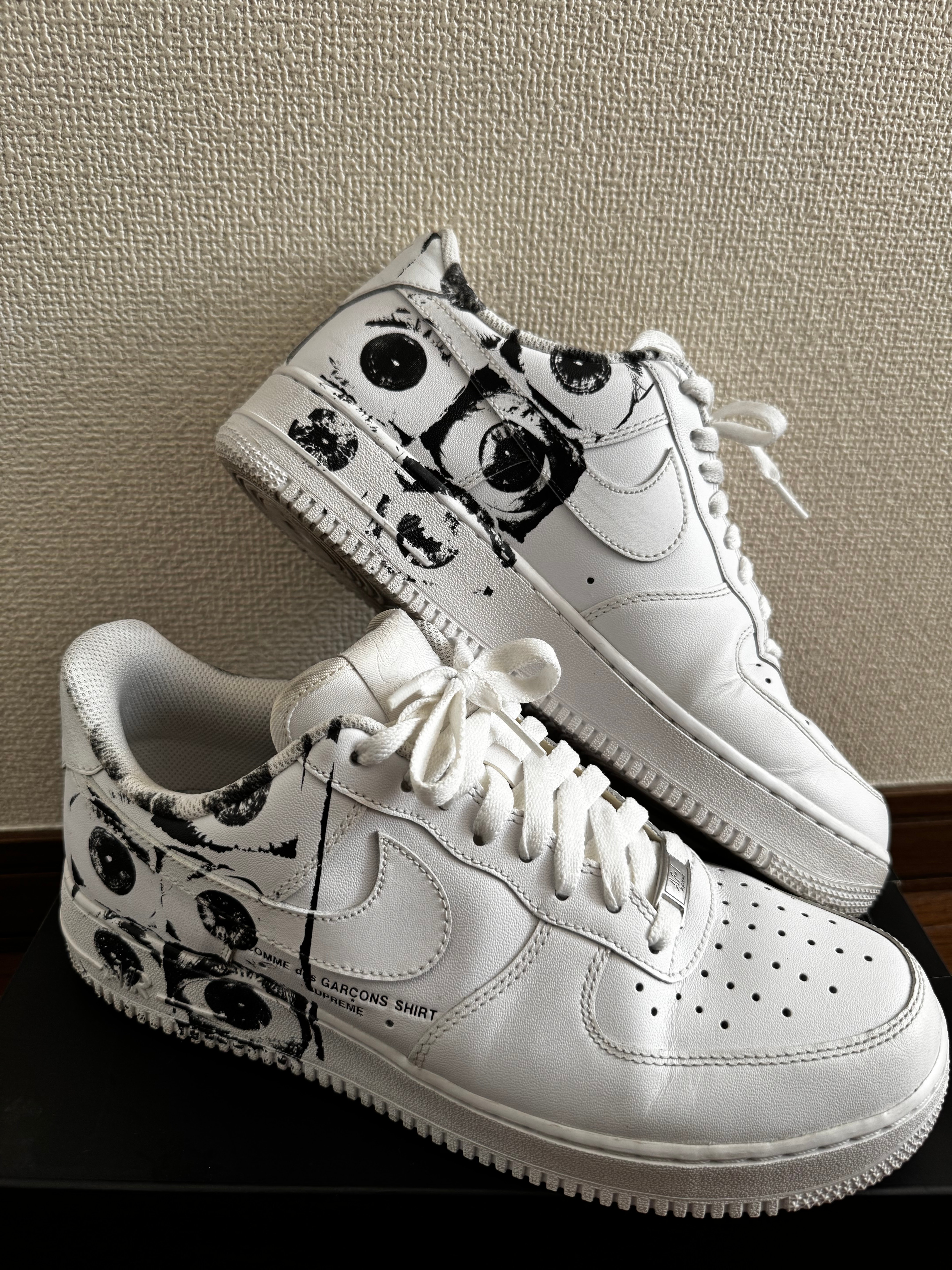 Supreme × COMME des GARCONS SHIRT × Nike Air Force 1 Low "White"