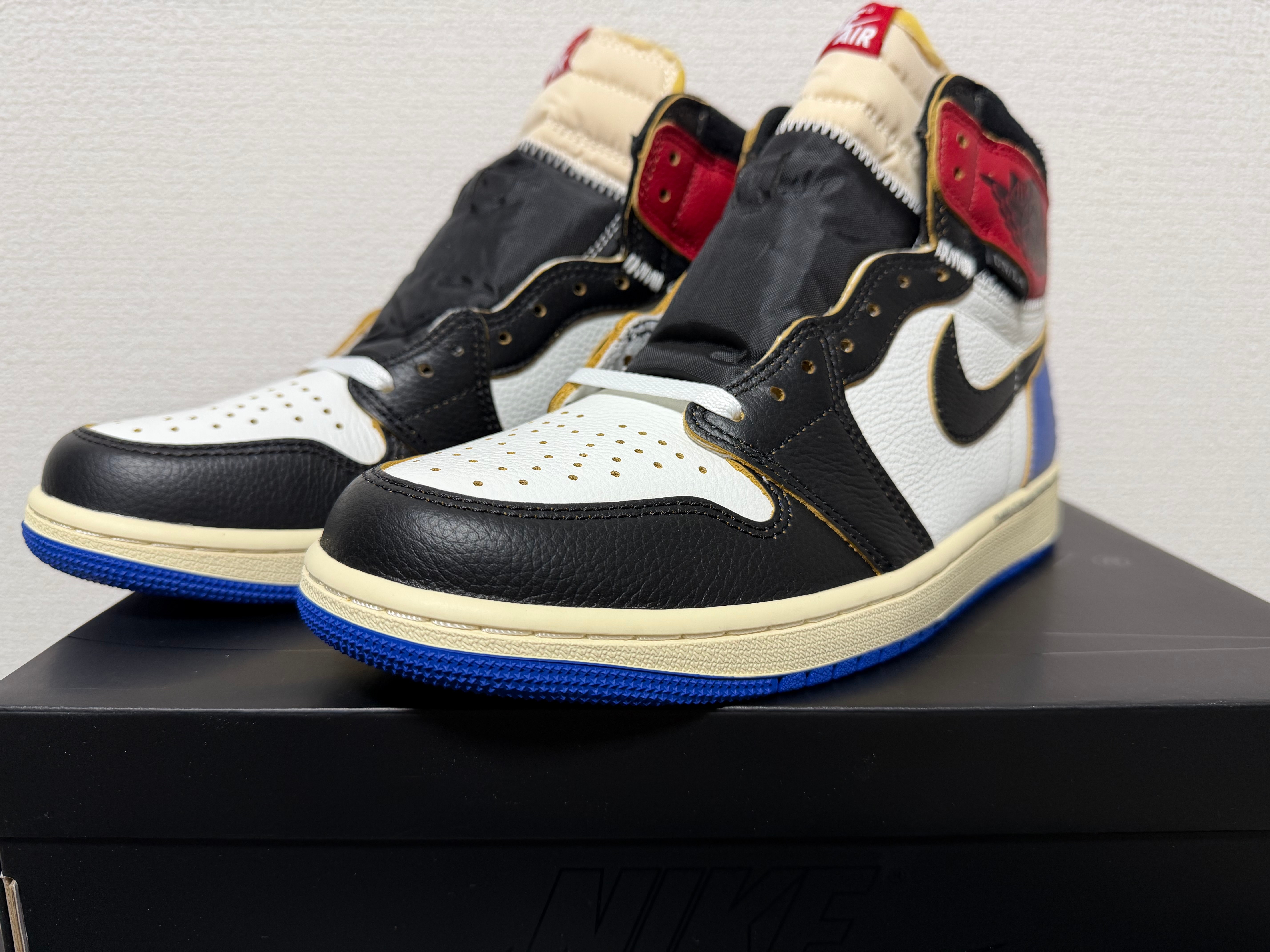 fragment design × UNION × Nike Air Jordan 1 High OG "Black/Varsity Red"