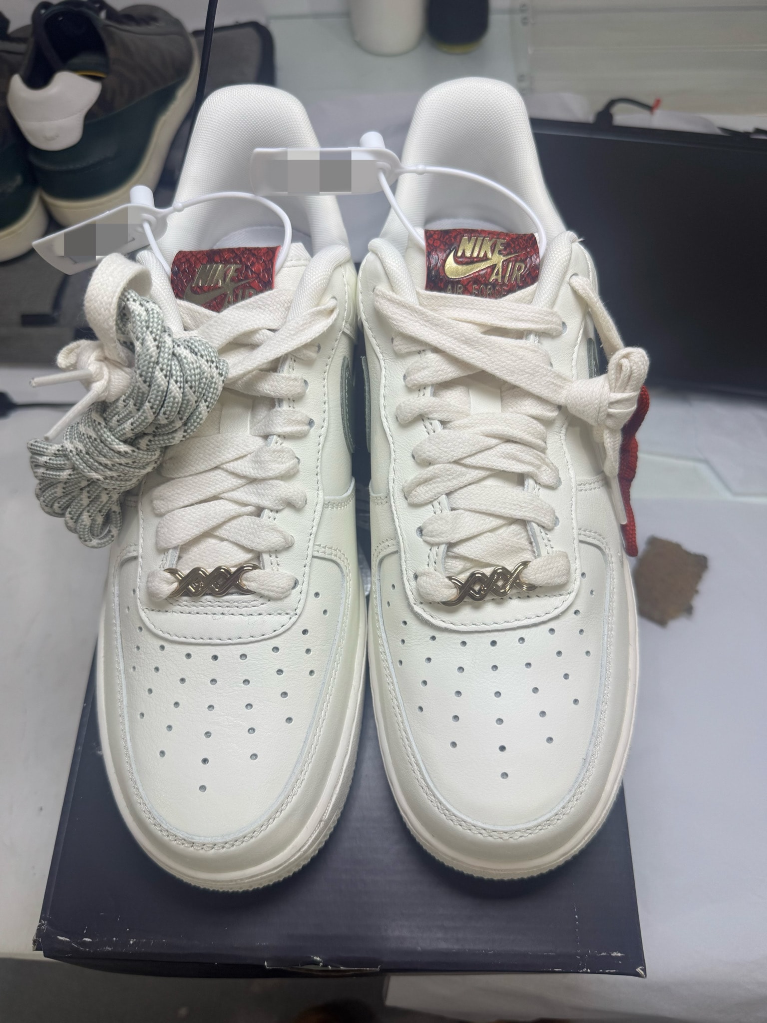 Nike Air Force 1 Low '07 "Sail/Light Bone/University Red/Jade Horizon"