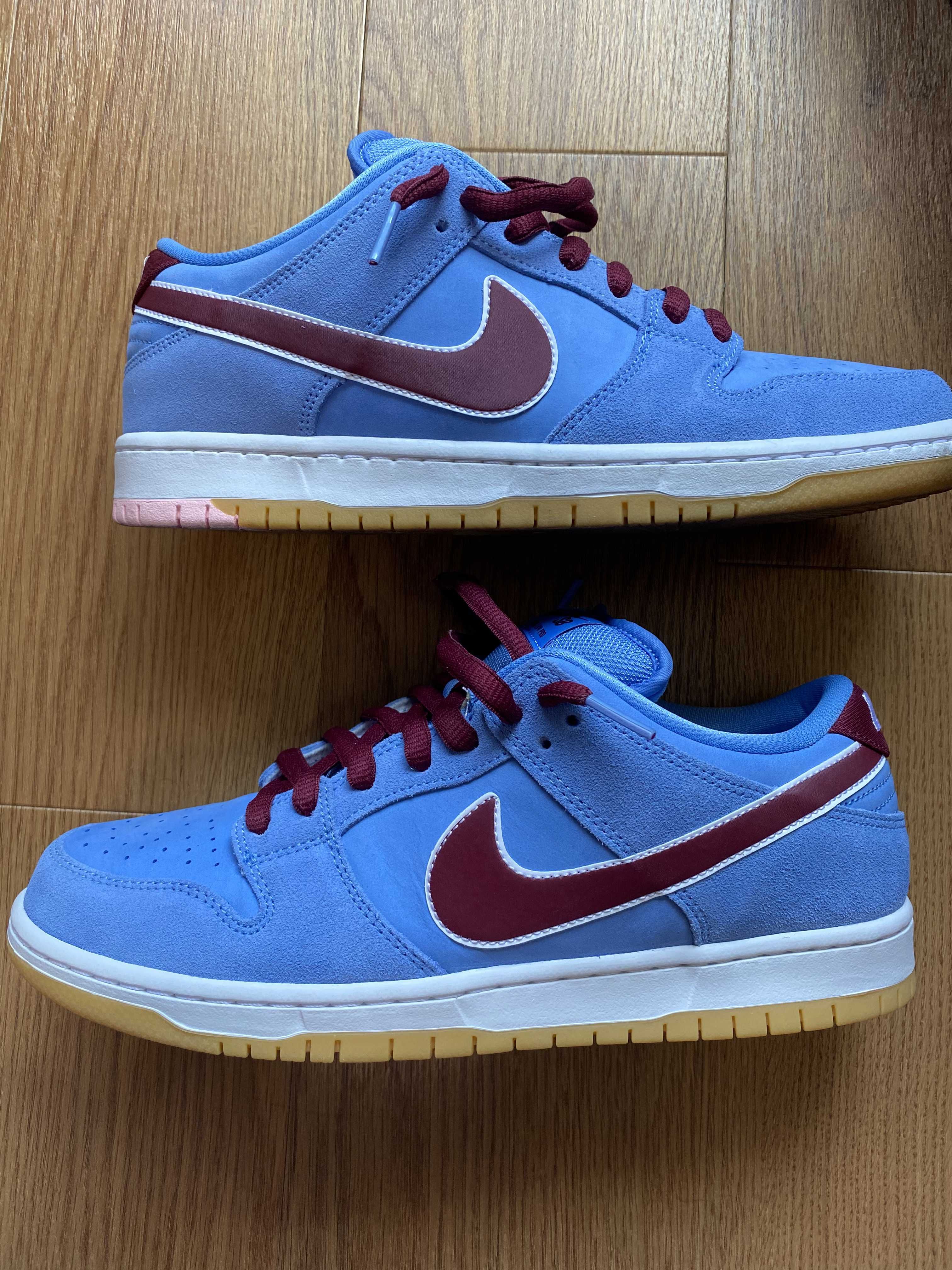 Nike SB Dunk Low Pro "Philadelphia Phillies/Valor Blue and Team Maroon"