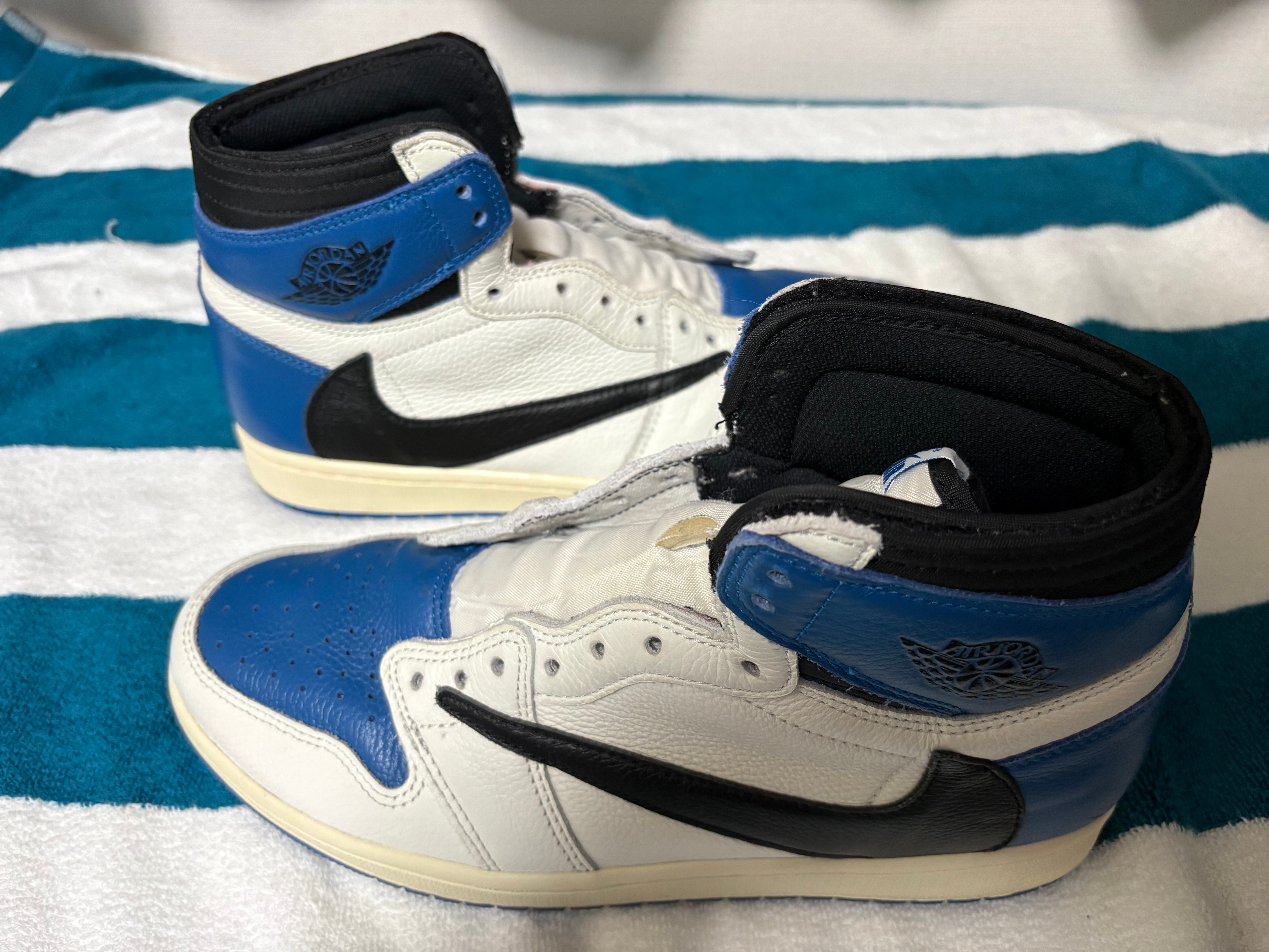 Travis Scott × fragment design × Nike Air Jordan 1 Retro High OG SP "Military Blue"