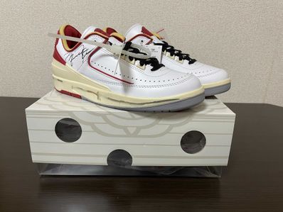Off-White × Nike Air Jordan 2 Low "White and Varsity Red"