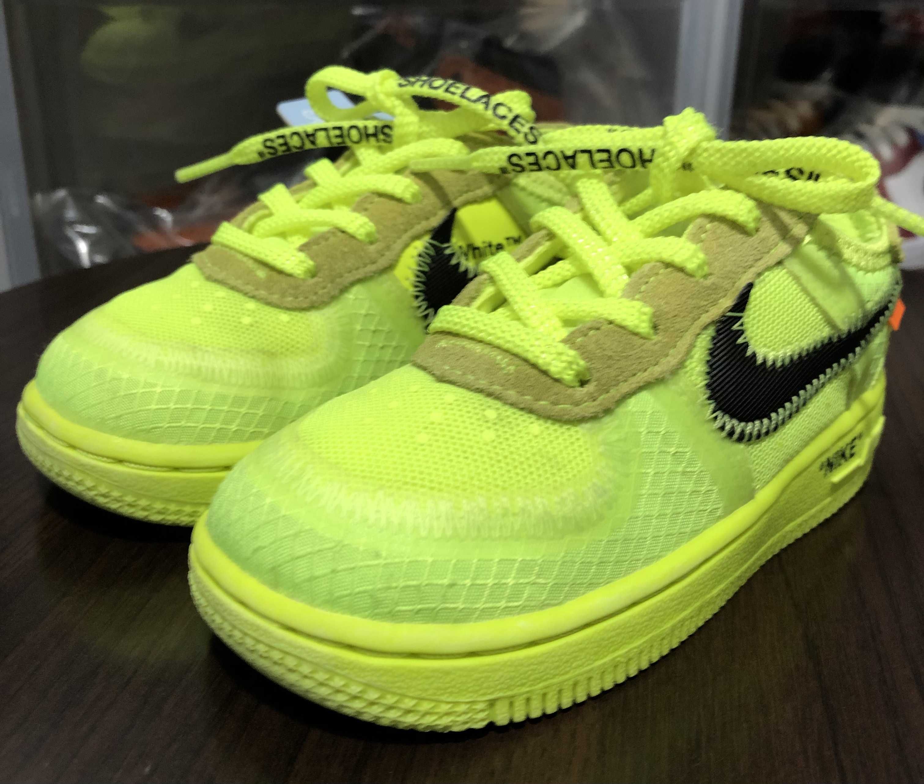 Off-White × Nike TD Air Force 1 Low "Volt"