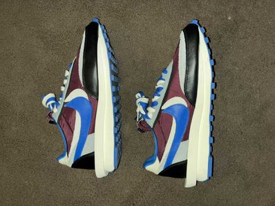 UNDERCOVER × sacai × Nike LD Waffle "Night Maroon/Pale Ivory-Ground Grey-Team Royal"