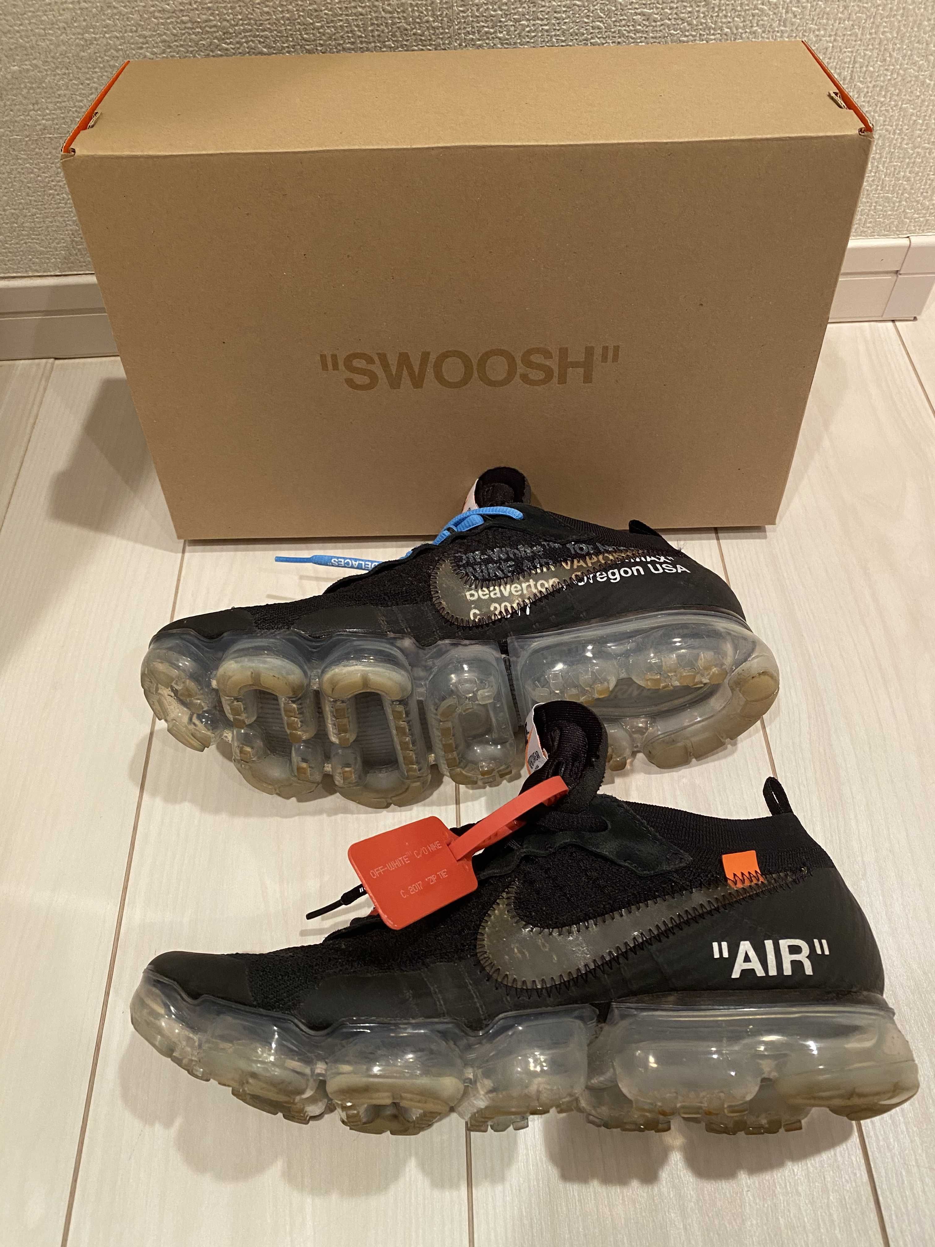Off-White × Nike Air Vapormax "Black/Total Orange/Clear"