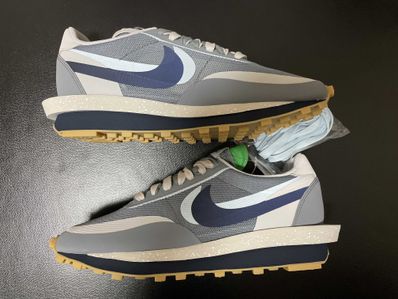 CLOT × Sacai × Nike LD Waffle "Grey Obsidian/Cool Grey"