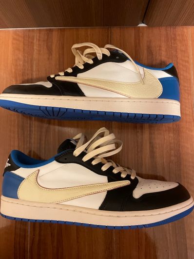 Travis Scott × fragment design × Nike Air Jordan 1 Low OG SP "Military Blue"