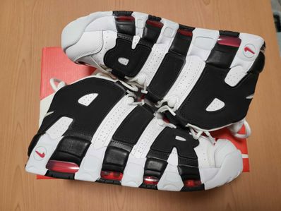 NIKE AIR MORE UPTEMPO "WHITE/BLACK/UNIVERSITY RED"(2020)