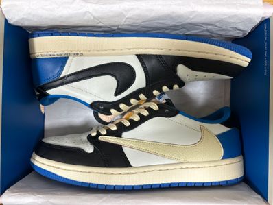 Travis Scott × fragment design × Nike Air Jordan 1 Low OG SP "Military Blue"