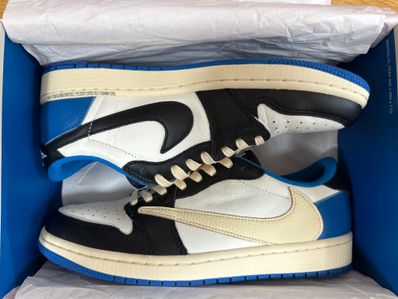 Travis Scott × fragment design × Nike Air Jordan 1 Low OG SP "Military Blue"