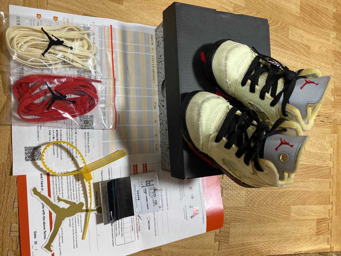 Off-White × Nike TD Air Jordan5 "Sail"