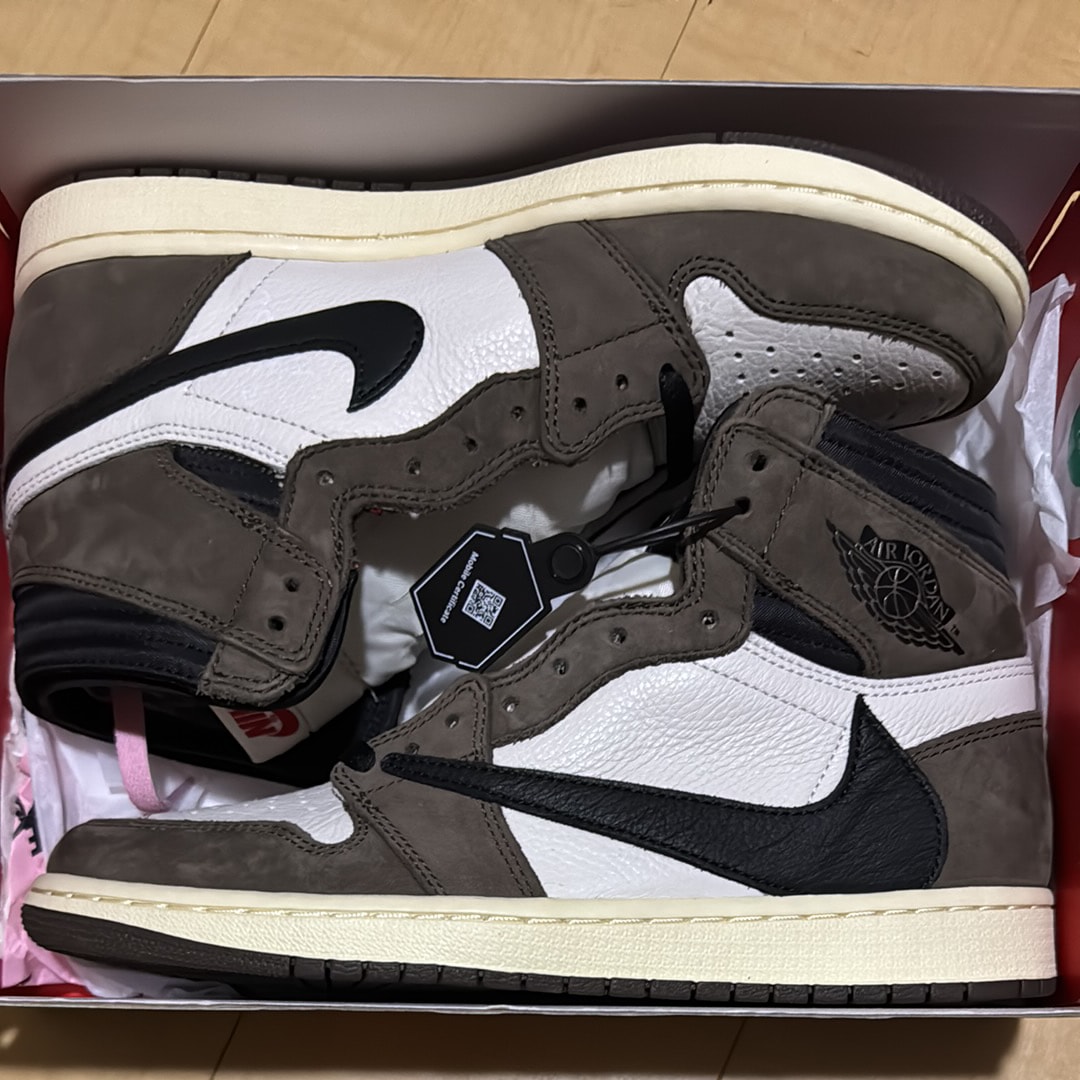 Travis Scott × Nike Air Jordan 1 Retro High OG TS SP "Sail/Dark Mocha"