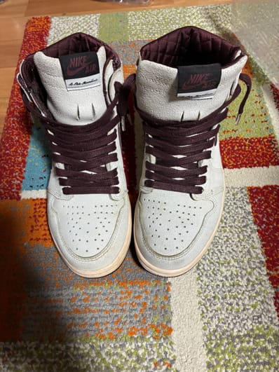 A Ma Maniere × Nike Air Jordan 1 Retro High OG "Sail and Burgundy"