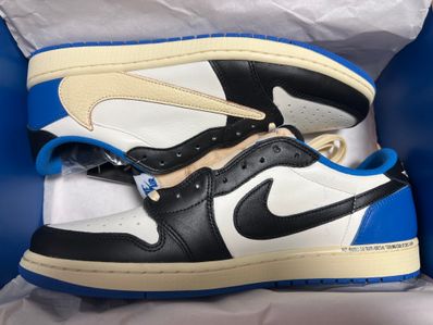 Travis Scott × fragment design × Nike Air Jordan 1 Low OG SP "Military Blue"