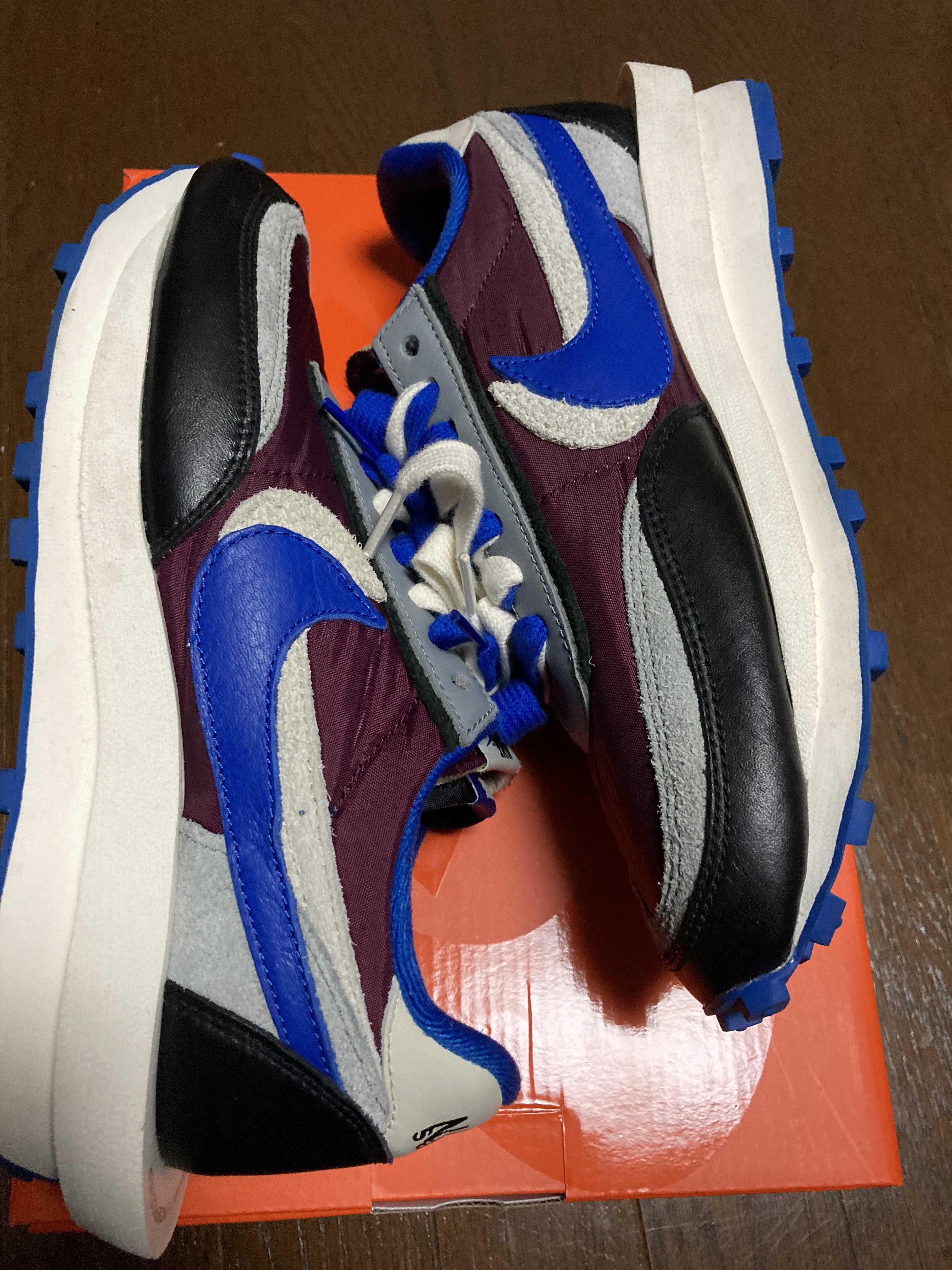 UNDERCOVER × sacai × Nike LD Waffle "Night Maroon/Pale Ivory-Ground Grey-Team Royal"