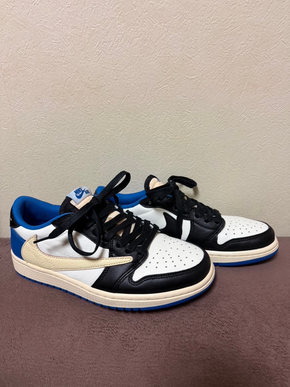Travis Scott × fragment design × Nike Air Jordan 1 Low OG SP "Military Blue"