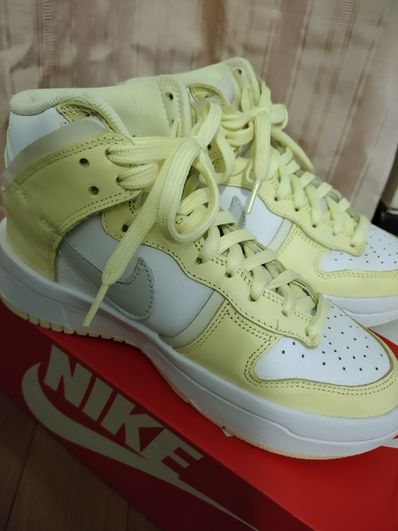 Nike Women's Dunk High Up "White/Citron Tint/Coconut Milk/Photon Dust"