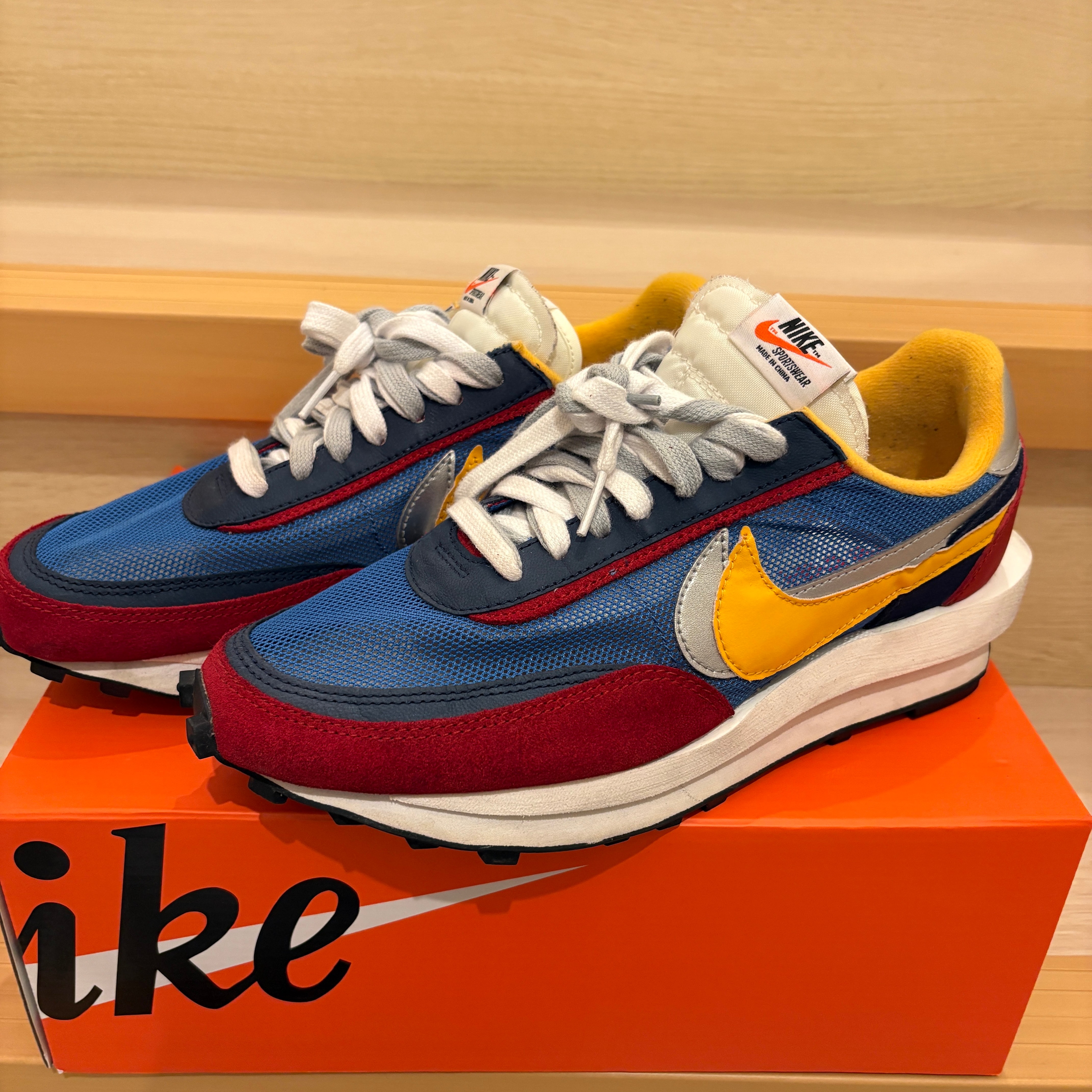 sacai × Nike LDV Waffle "Red/Blue"