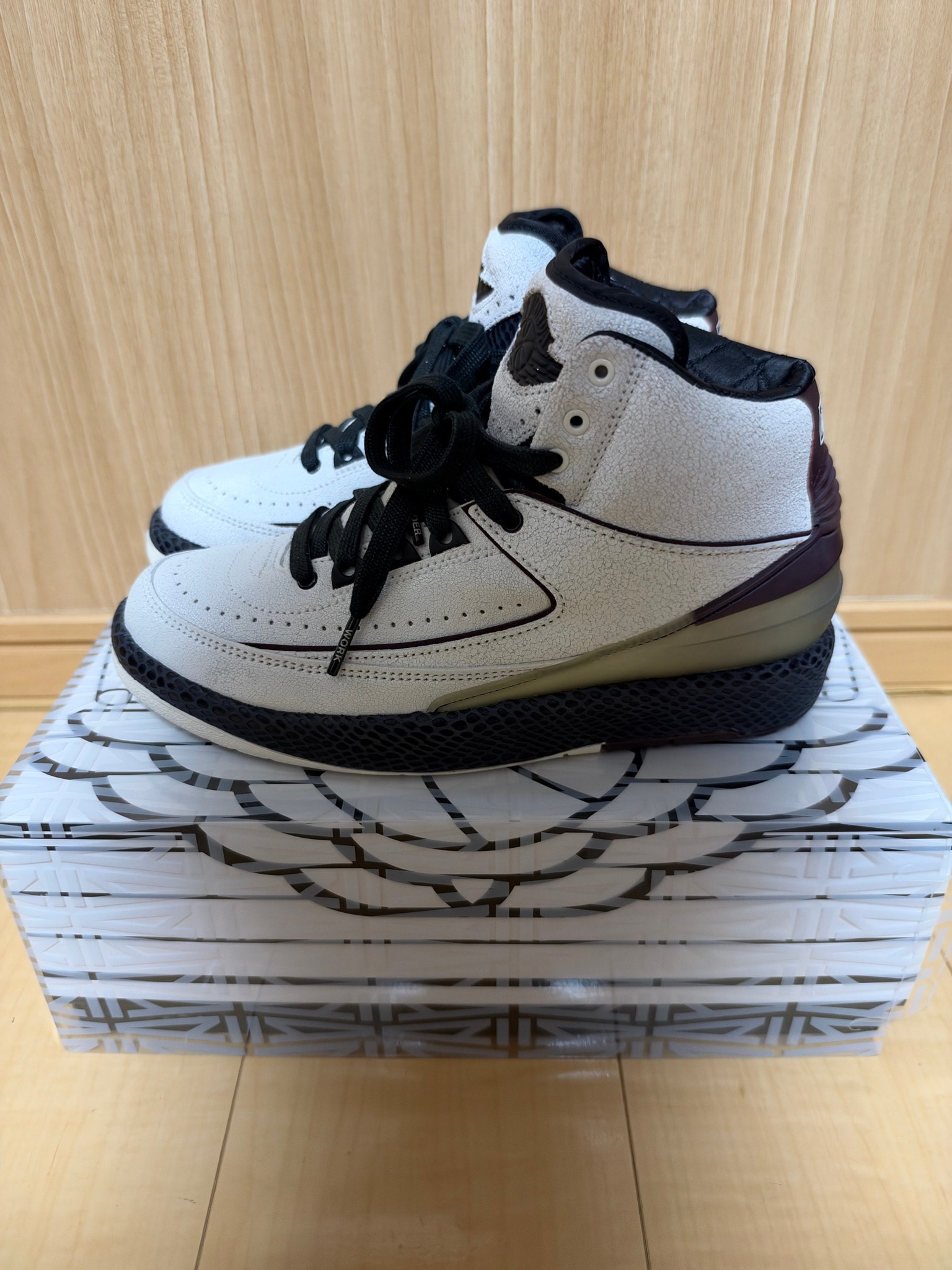 A Ma Maniere × Nike Air Jordan 2 "Airness/Sail and Burgundy"