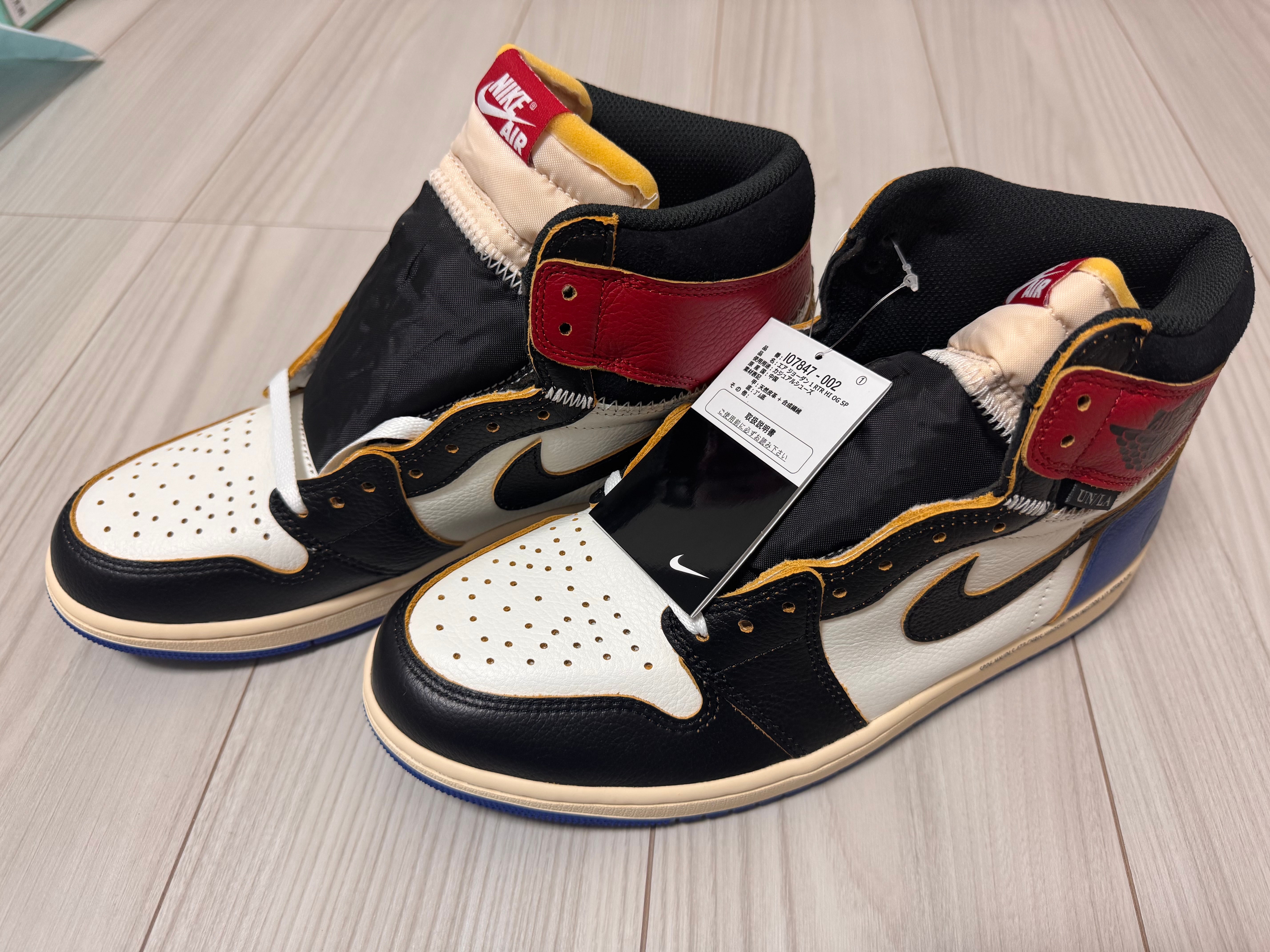 fragment design × UNION × Nike Air Jordan 1 High OG "Black/Varsity Red"