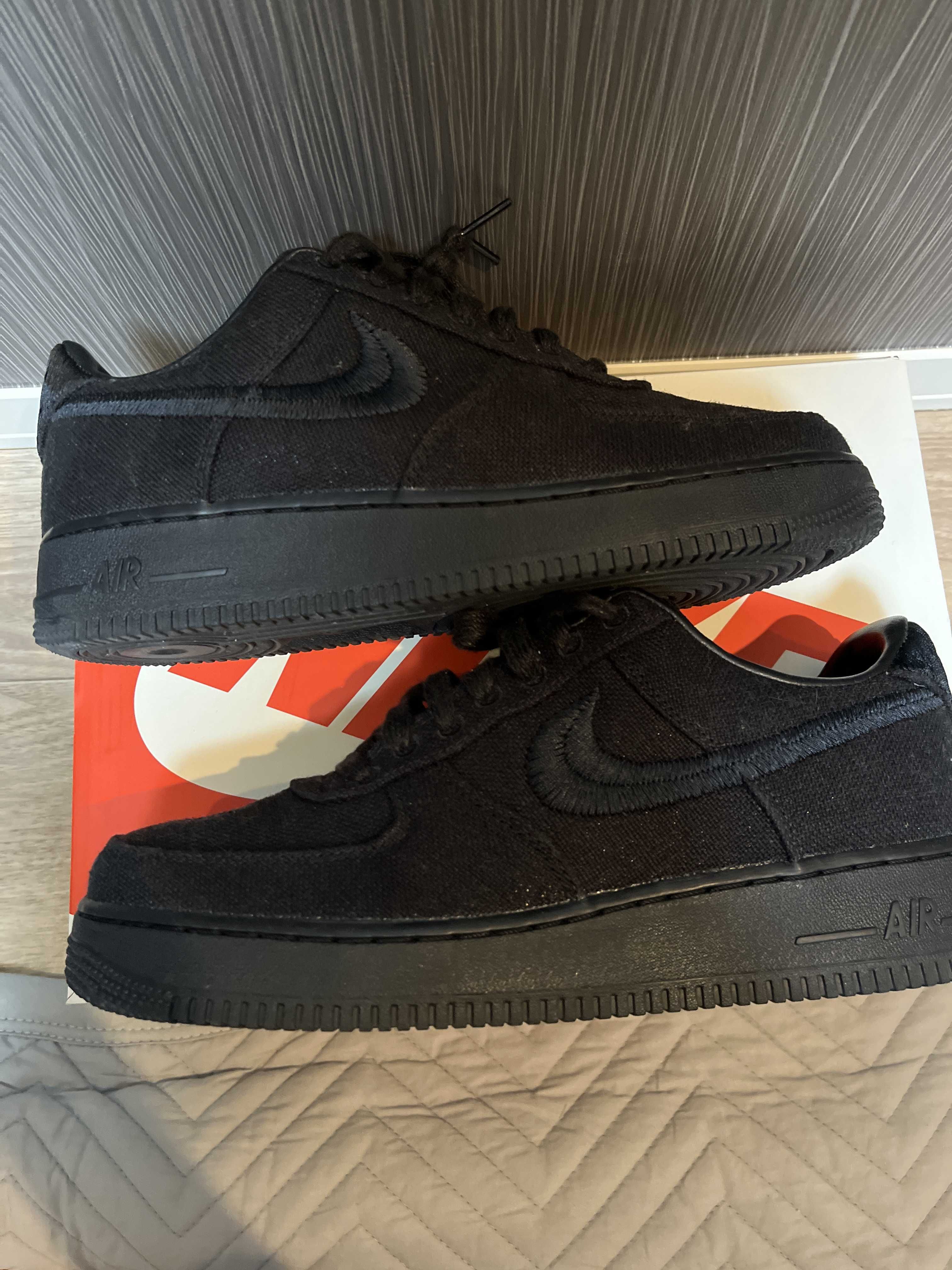 Stussy × Nike Air Force 1 Low "Triple Black"