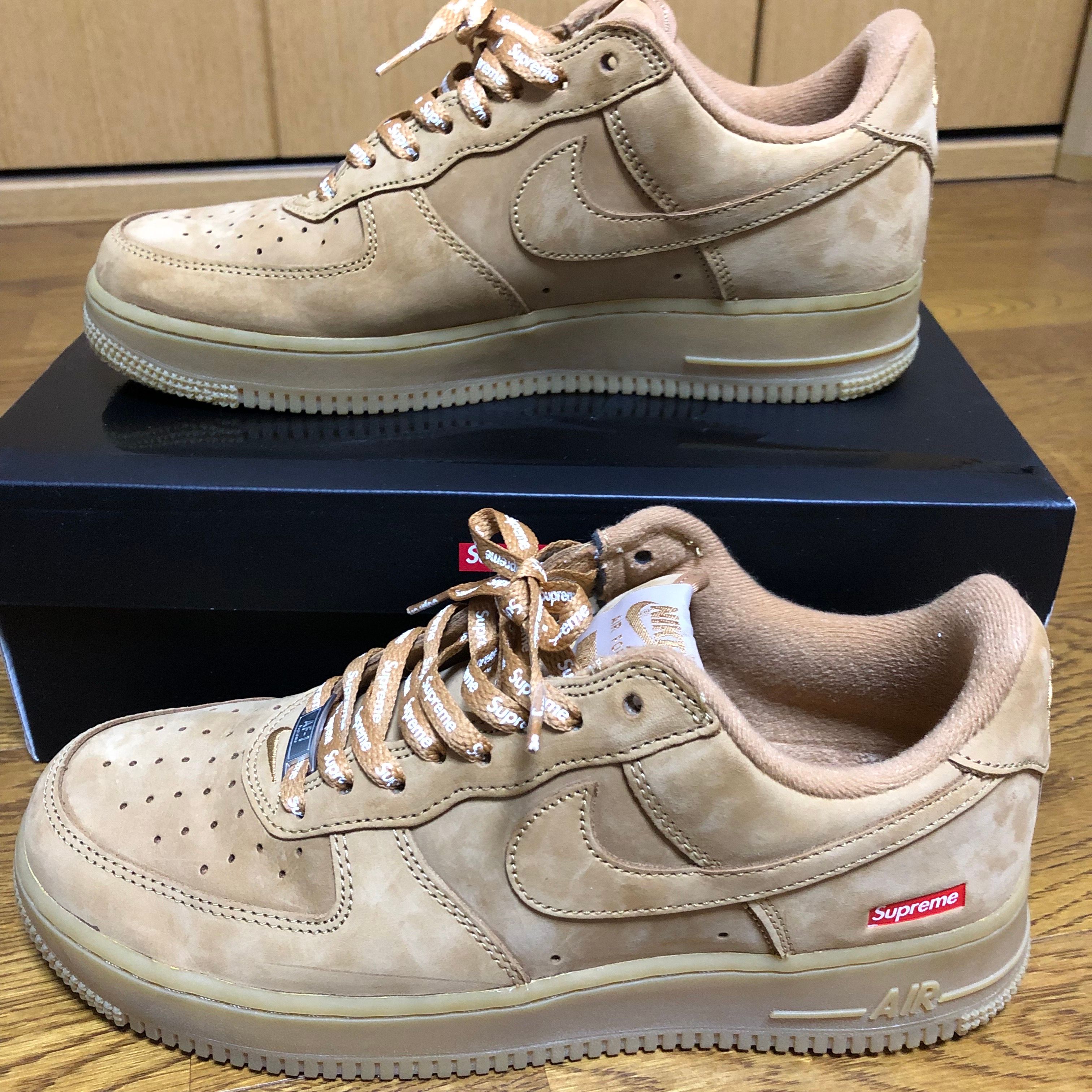 Supreme × Nike Air Force 1 Low "Flax/Wheat"